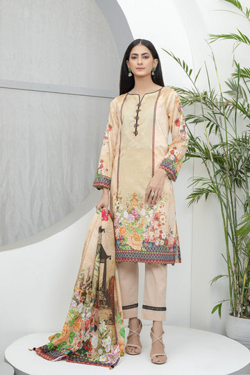 Bonanza Satrangi Beige Lawn Suit Rsk223p11 Eid Pret 2022 Online Shopping